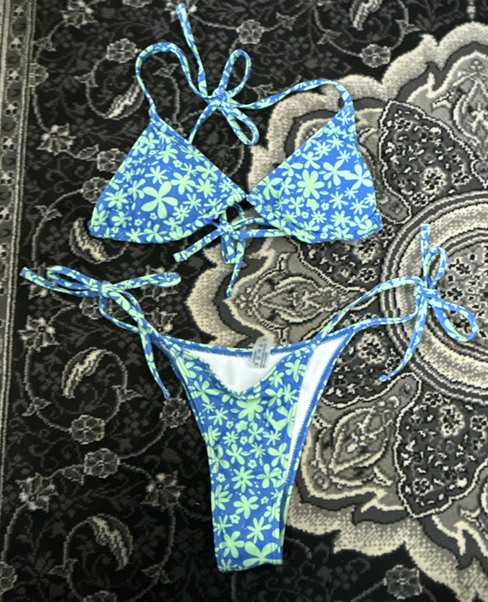 NWOT Blue And Green Bikini, Small